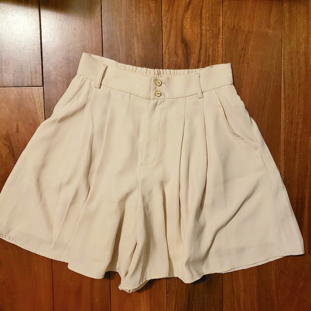 Cream Shorts